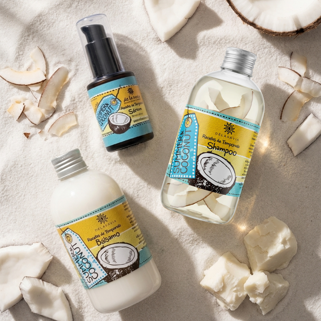 Pack ADIÓS FRIZZ: Shampoo + Bálsamo + Serum (Summer Coconut)