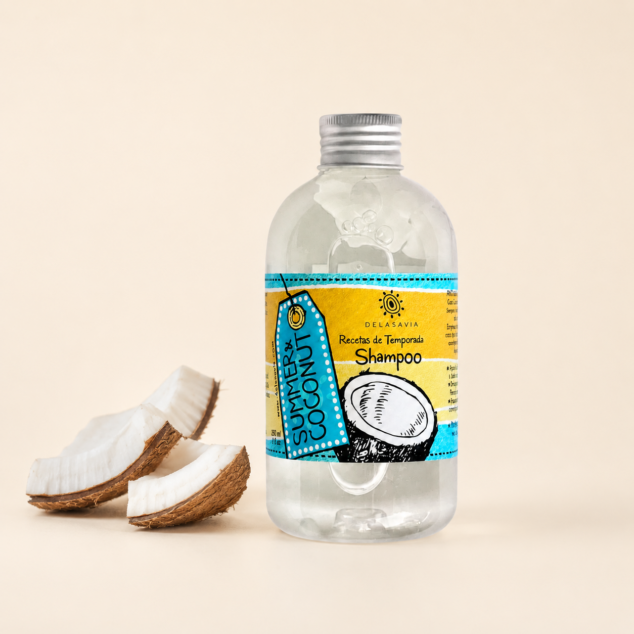 Shampoo Summer&Coconut cabellos crespos o frizz
