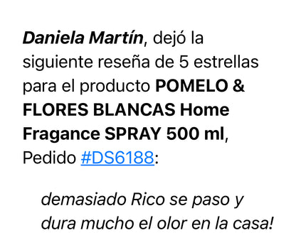 POMELO &amp; FLORES BLANCAS  Home Fragance SPRAY 500 ml