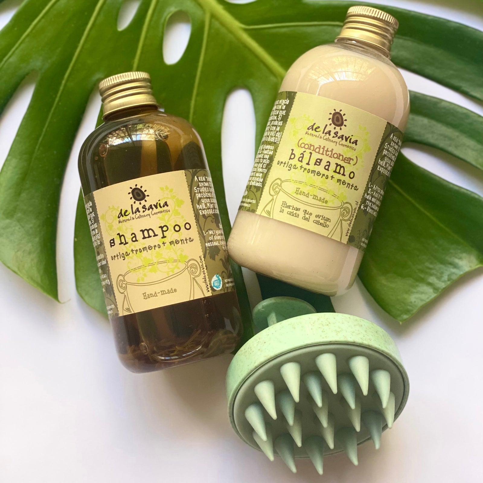 TRATAMIENTO ANTI-CAÍDA 1: shampoo romero + bálsamo romero + peine activador