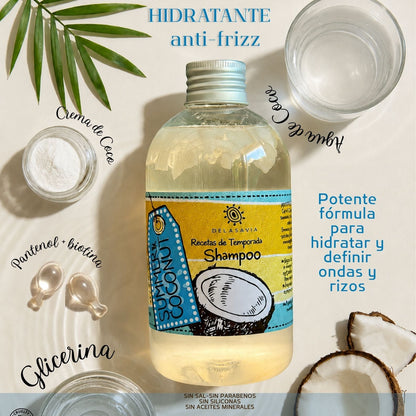 Shampoo Summer&amp;Coconut cabellos crespos o frizz