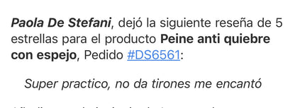 Peine anti quiebre con espejo