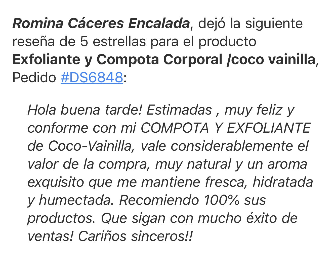 Exfoliante y Compota Corporal /coco vainilla