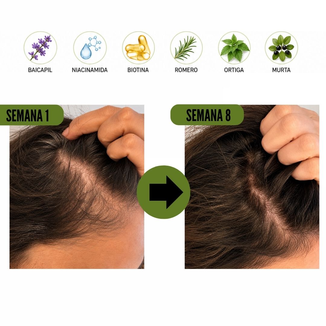 TRATAMIENTO ANTI-CAÍDA 1: shampoo  + bálsamo (Romero BAICAPIL)+ peine activador