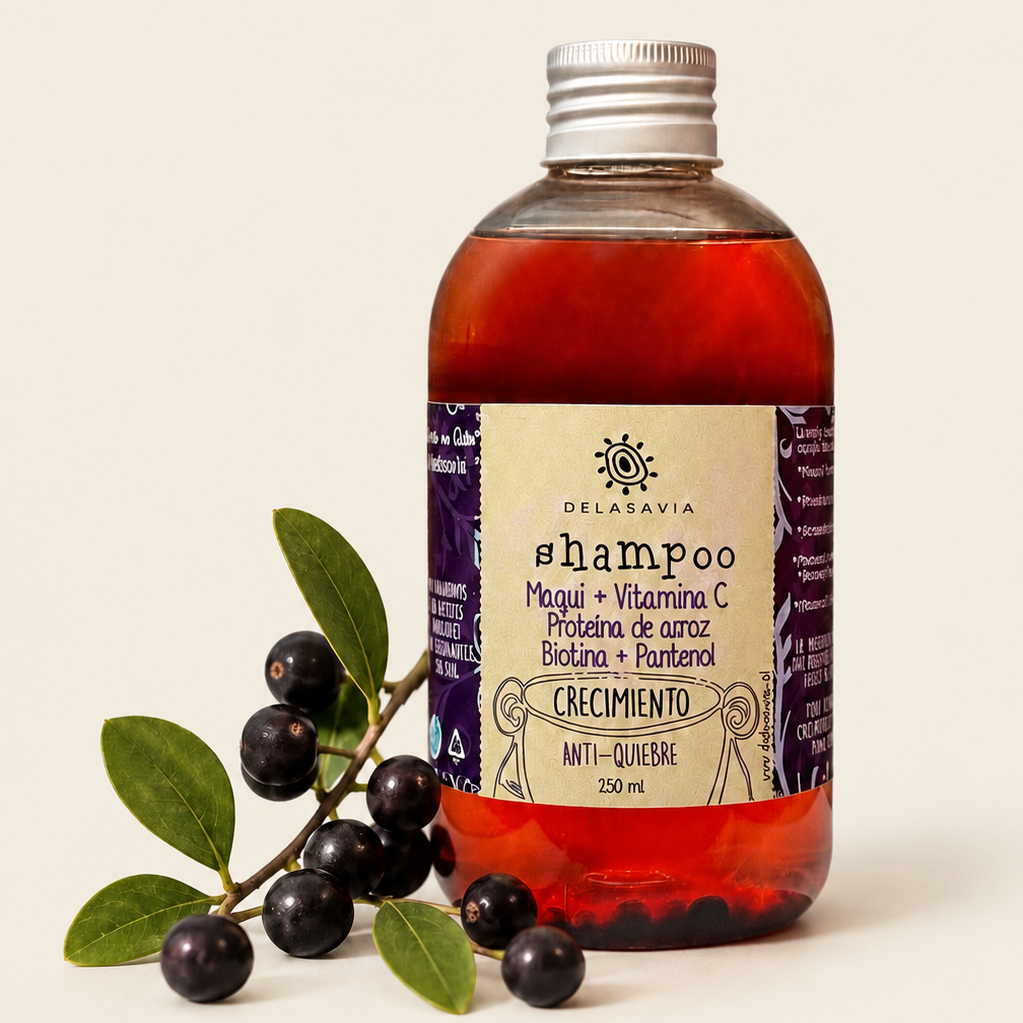 Shampoo Crecimiento Anti-quiebre Maqui + Vitamina C + Biotina + Panthenol