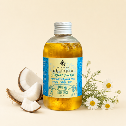 SHAMPOO Iluminador Rubios Playeras | Manzanilla y Aloe