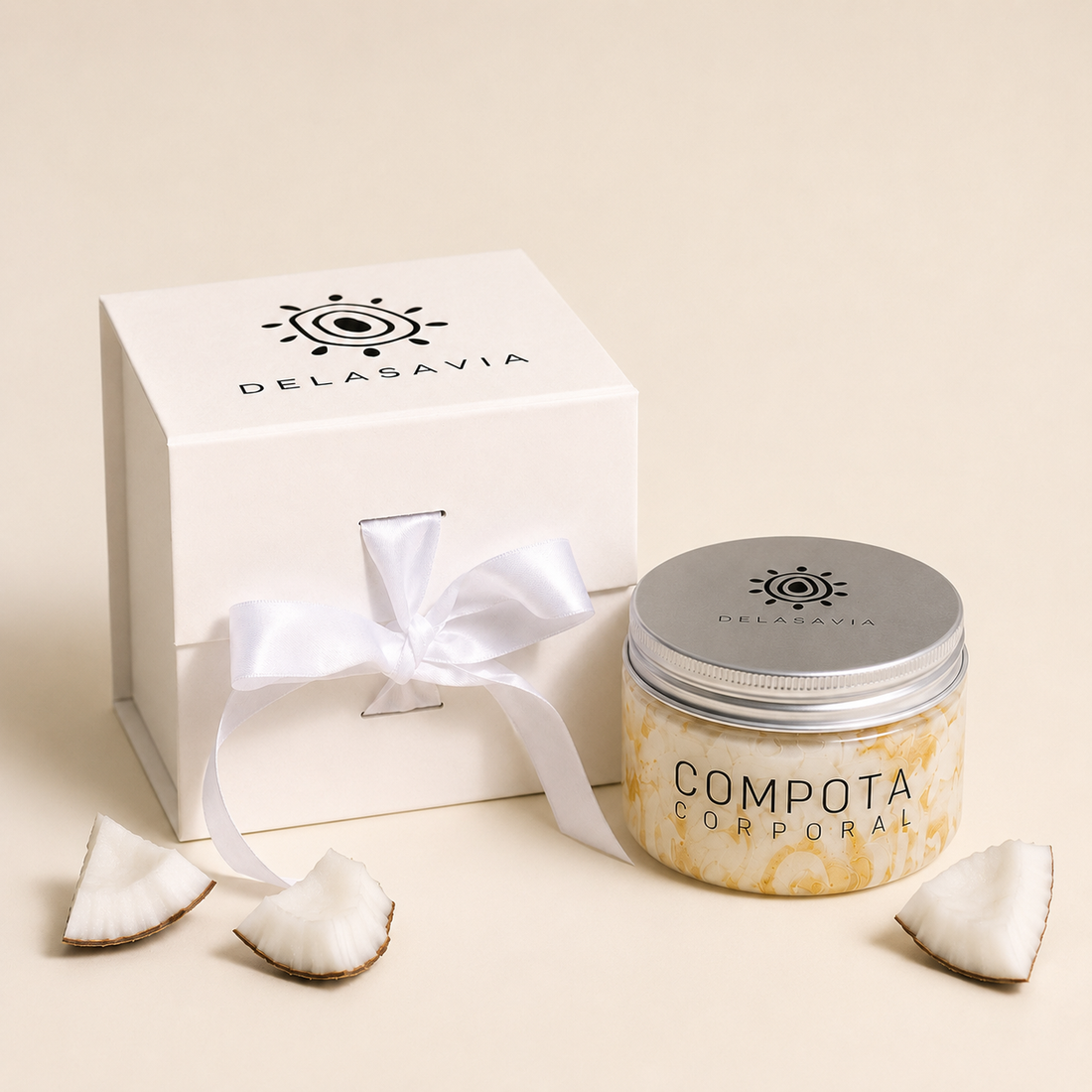 Pack Compota Coco Vainilla 250 ml + Caja Regalo