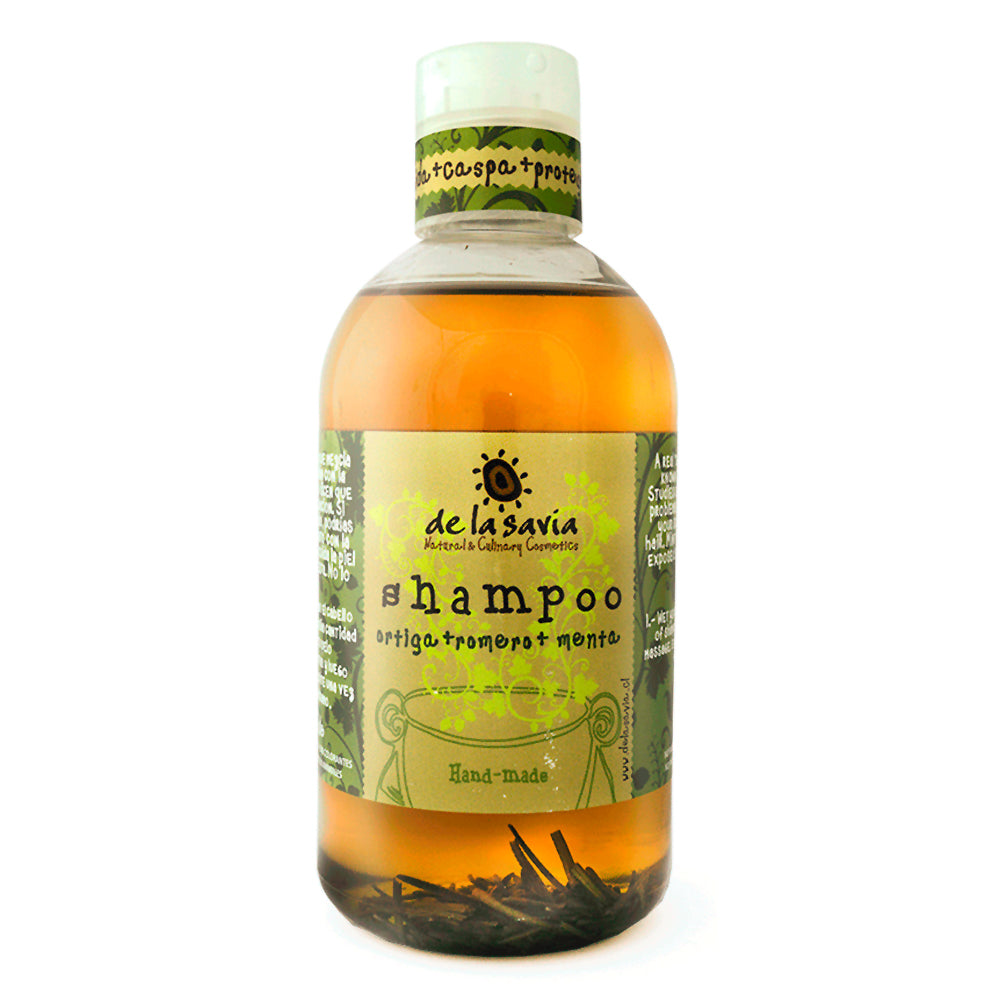Shampoo Ortiga + Romero + Menta (anti-caida) Reestablece crecimiento.